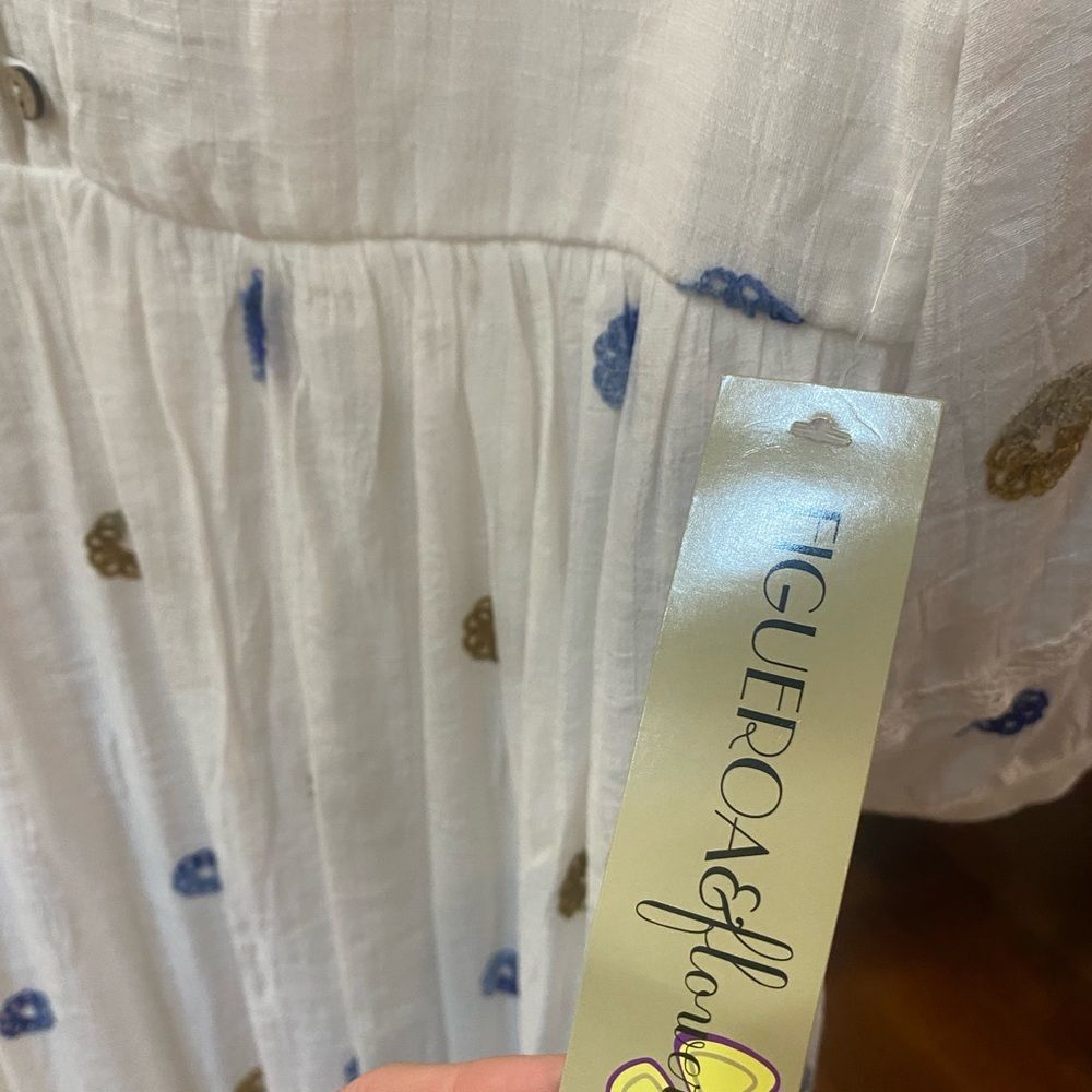 Brand new with tags! Anthropologie Figueroa&flowers White Dress - Picture 3 of 5